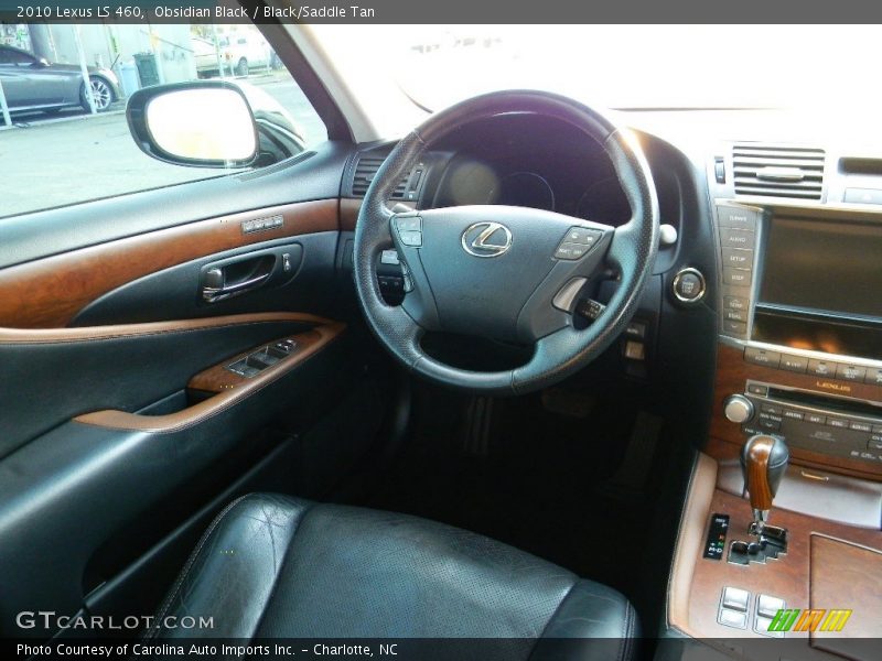 Obsidian Black / Black/Saddle Tan 2010 Lexus LS 460