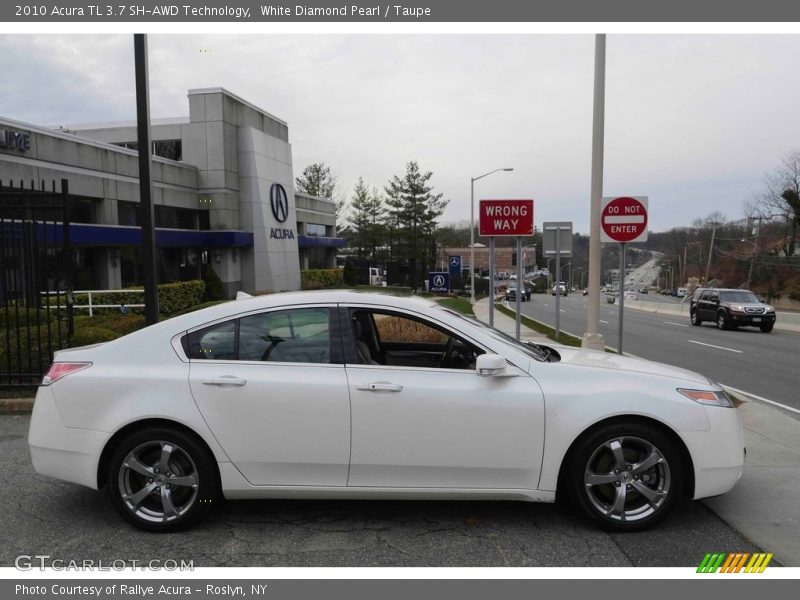 White Diamond Pearl / Taupe 2010 Acura TL 3.7 SH-AWD Technology