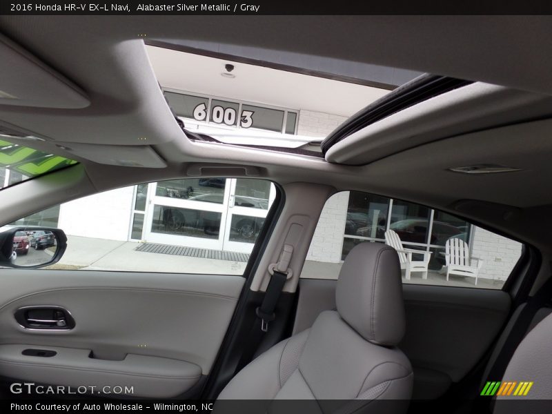 Alabaster Silver Metallic / Gray 2016 Honda HR-V EX-L Navi