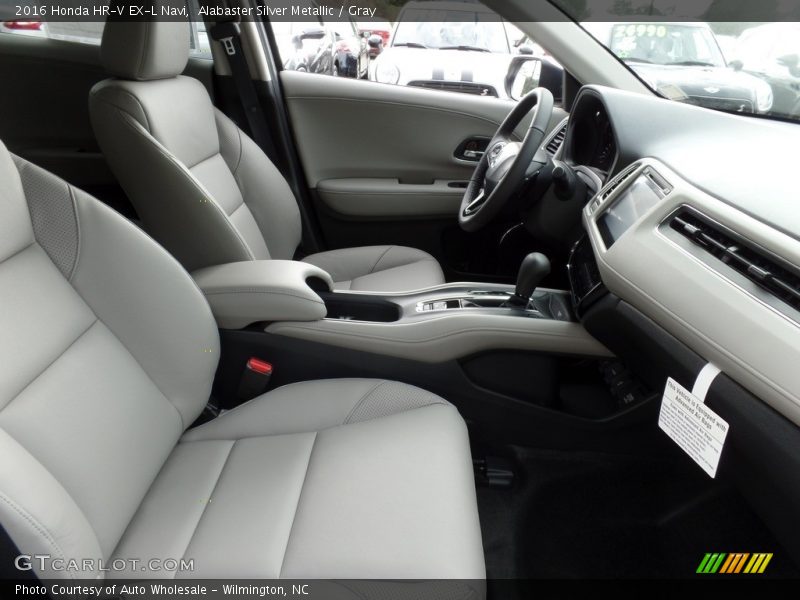 Alabaster Silver Metallic / Gray 2016 Honda HR-V EX-L Navi