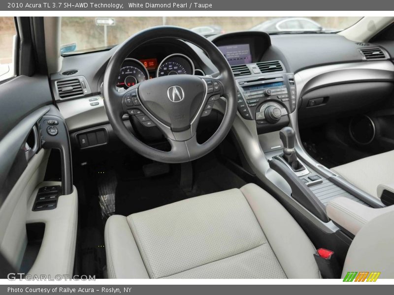 White Diamond Pearl / Taupe 2010 Acura TL 3.7 SH-AWD Technology