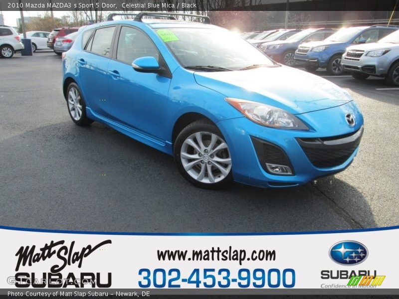 Celestial Blue Mica / Black 2010 Mazda MAZDA3 s Sport 5 Door
