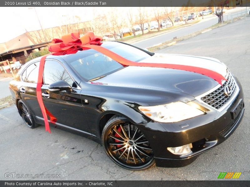 Obsidian Black / Black/Saddle Tan 2010 Lexus LS 460