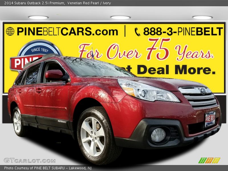 Venetian Red Pearl / Ivory 2014 Subaru Outback 2.5i Premium