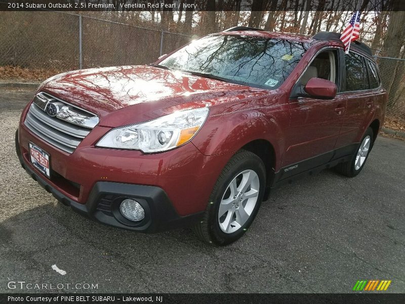 Venetian Red Pearl / Ivory 2014 Subaru Outback 2.5i Premium