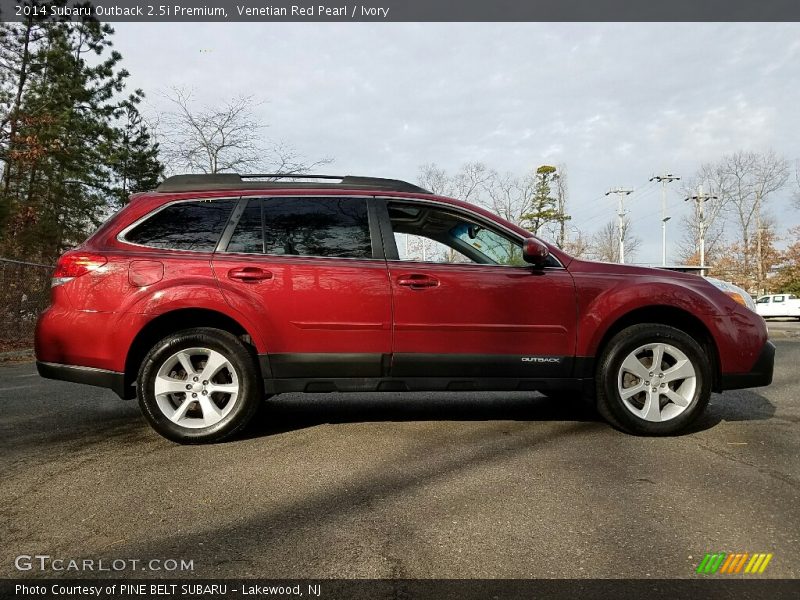 Venetian Red Pearl / Ivory 2014 Subaru Outback 2.5i Premium