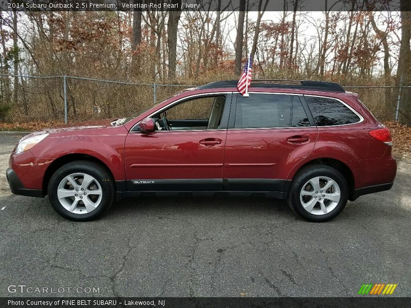 Venetian Red Pearl / Ivory 2014 Subaru Outback 2.5i Premium