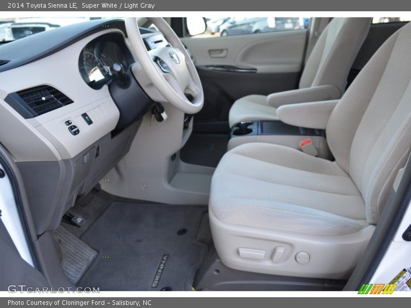 Super White / Light Gray 2014 Toyota Sienna LE