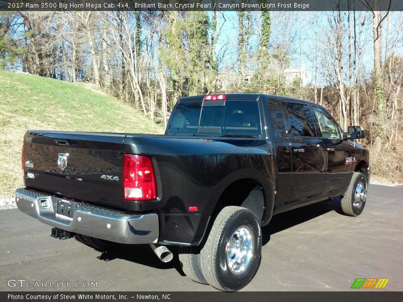 Brilliant Black Crystal Pearl / Canyon Brown/Light Frost Beige 2017 Ram 3500 Big Horn Mega Cab 4x4