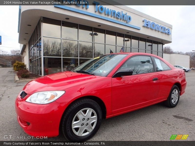 Rally Red / Black 2004 Honda Civic Value Package Coupe