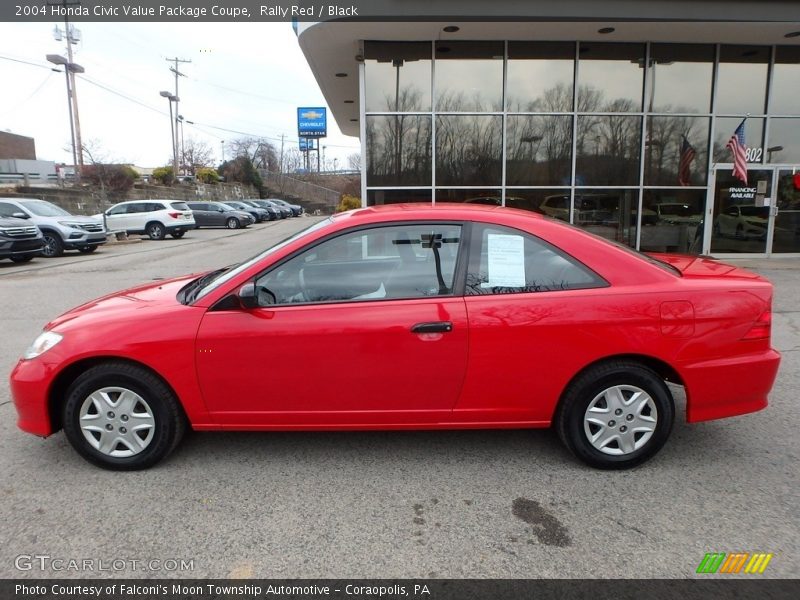 Rally Red / Black 2004 Honda Civic Value Package Coupe