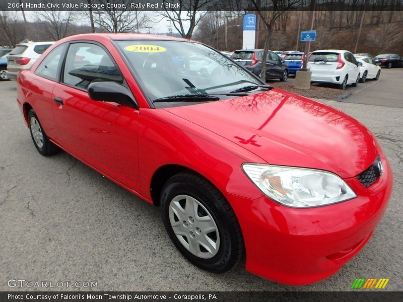 Rally Red / Black 2004 Honda Civic Value Package Coupe