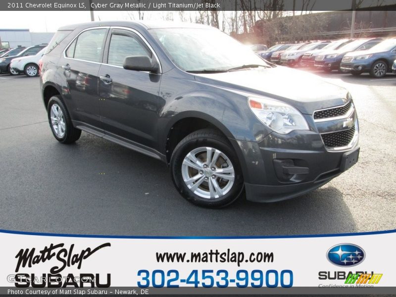 Cyber Gray Metallic / Light Titanium/Jet Black 2011 Chevrolet Equinox LS