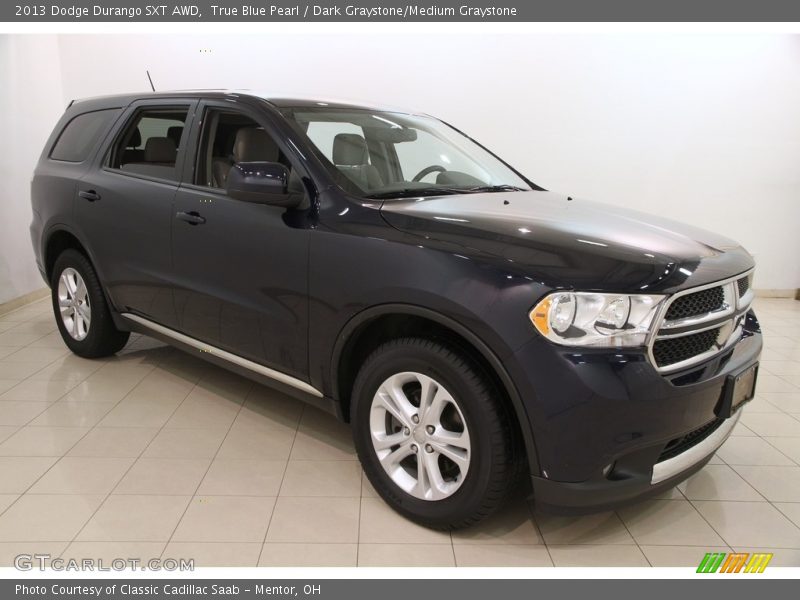 True Blue Pearl / Dark Graystone/Medium Graystone 2013 Dodge Durango SXT AWD