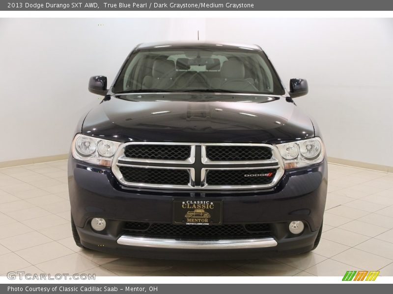 True Blue Pearl / Dark Graystone/Medium Graystone 2013 Dodge Durango SXT AWD