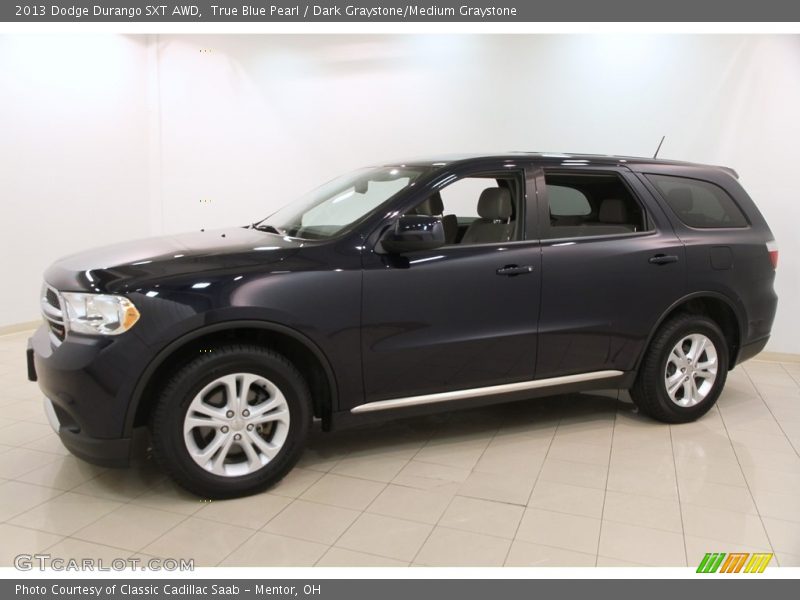 True Blue Pearl / Dark Graystone/Medium Graystone 2013 Dodge Durango SXT AWD