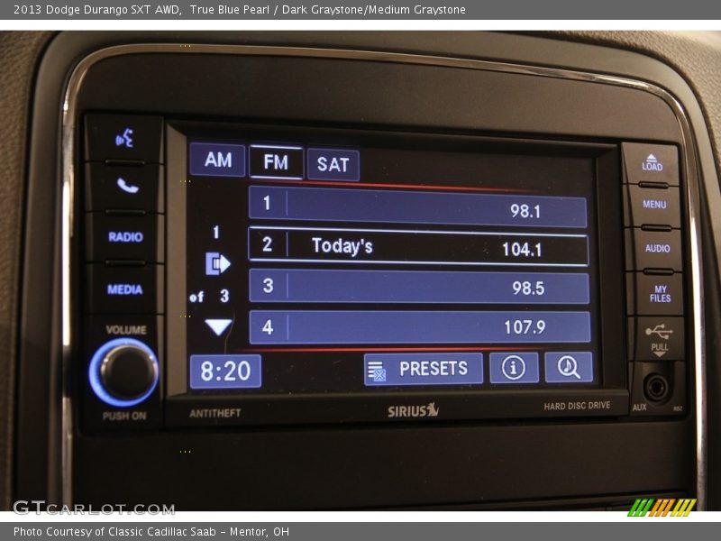 True Blue Pearl / Dark Graystone/Medium Graystone 2013 Dodge Durango SXT AWD