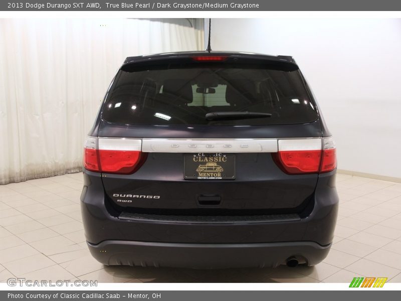 True Blue Pearl / Dark Graystone/Medium Graystone 2013 Dodge Durango SXT AWD