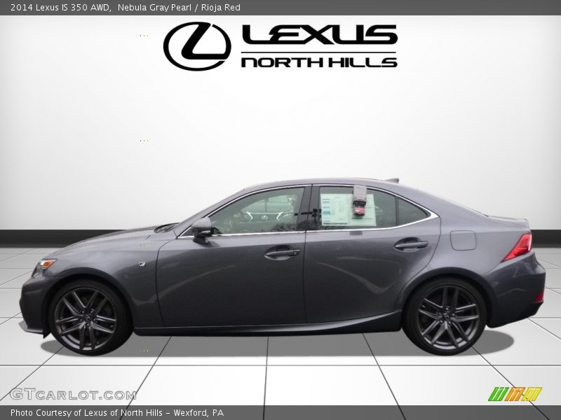 Nebula Gray Pearl / Rioja Red 2014 Lexus IS 350 AWD