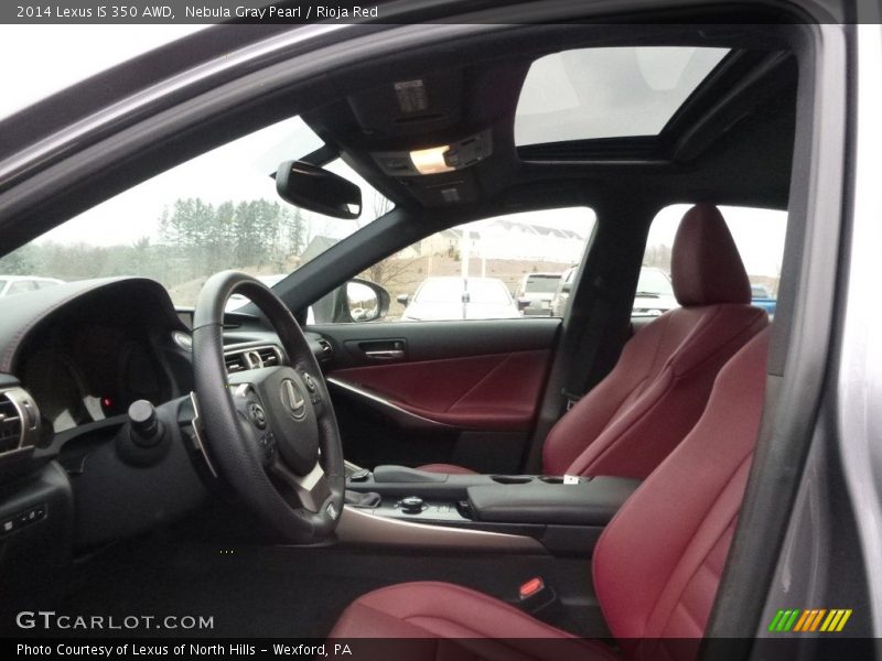Nebula Gray Pearl / Rioja Red 2014 Lexus IS 350 AWD