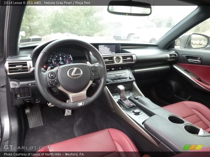 Nebula Gray Pearl / Rioja Red 2014 Lexus IS 350 AWD
