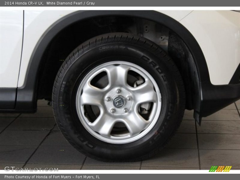White Diamond Pearl / Gray 2014 Honda CR-V LX