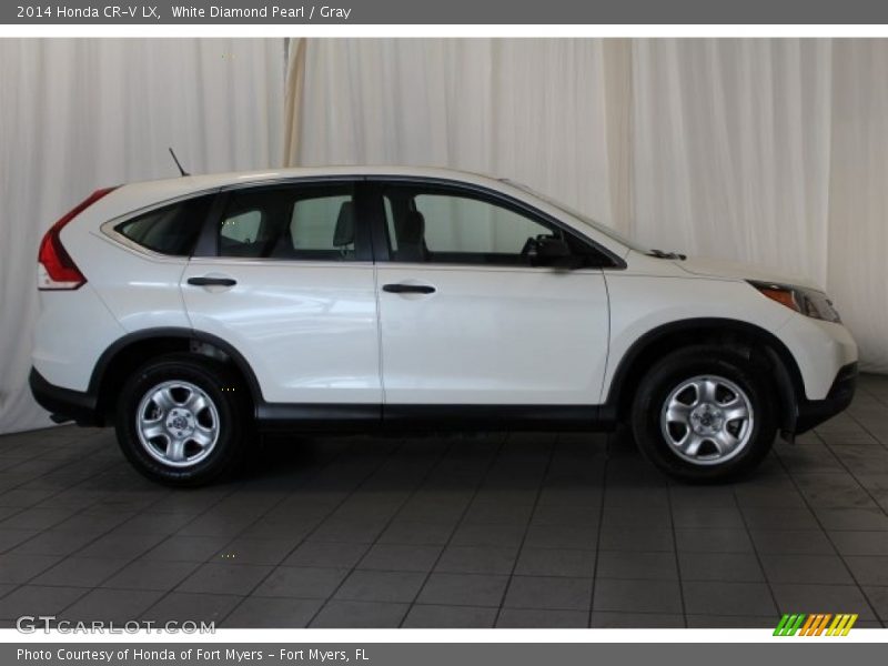 White Diamond Pearl / Gray 2014 Honda CR-V LX