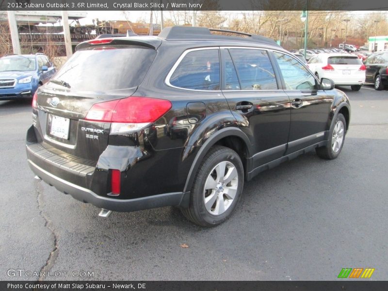 Crystal Black Silica / Warm Ivory 2012 Subaru Outback 3.6R Limited