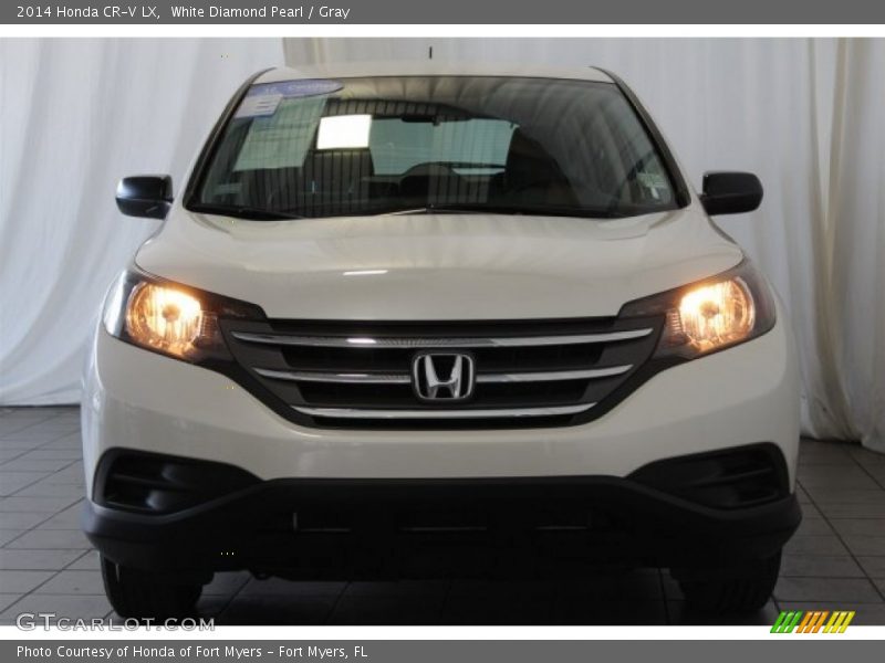White Diamond Pearl / Gray 2014 Honda CR-V LX