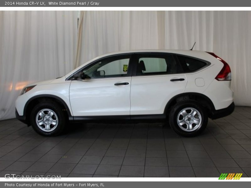 White Diamond Pearl / Gray 2014 Honda CR-V LX