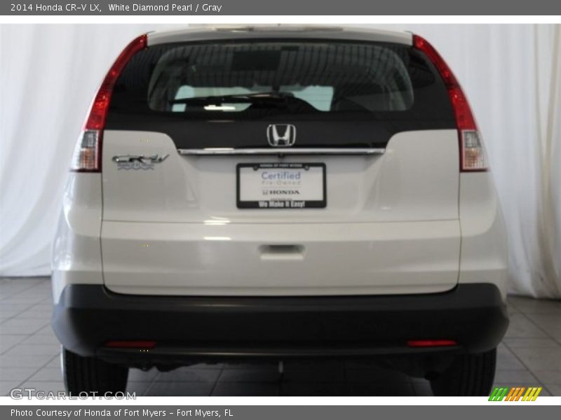 White Diamond Pearl / Gray 2014 Honda CR-V LX