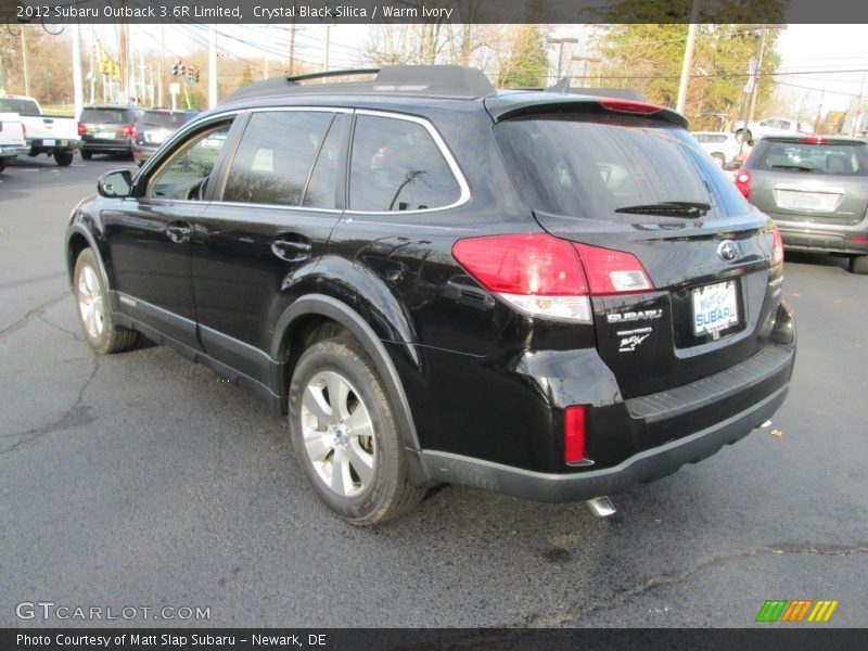 Crystal Black Silica / Warm Ivory 2012 Subaru Outback 3.6R Limited