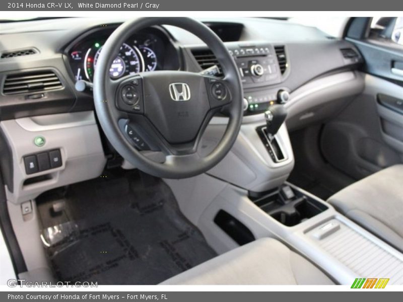 White Diamond Pearl / Gray 2014 Honda CR-V LX