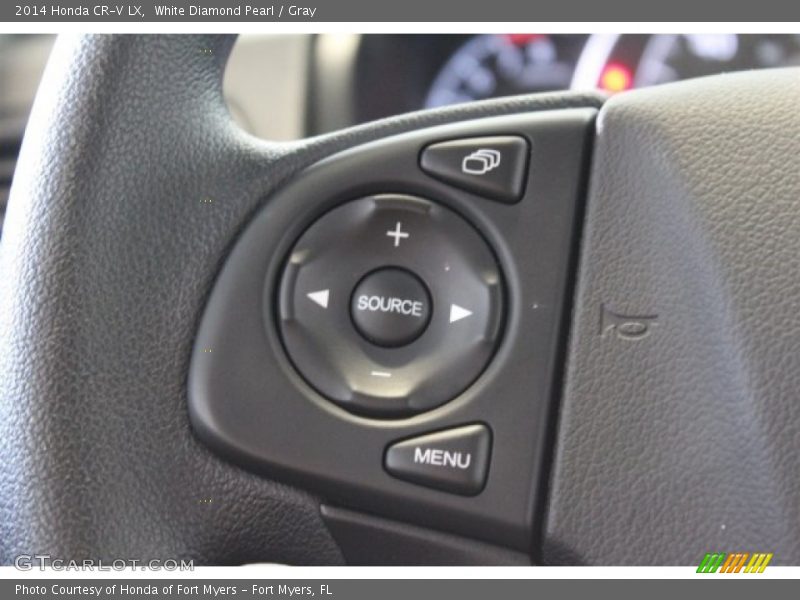 White Diamond Pearl / Gray 2014 Honda CR-V LX