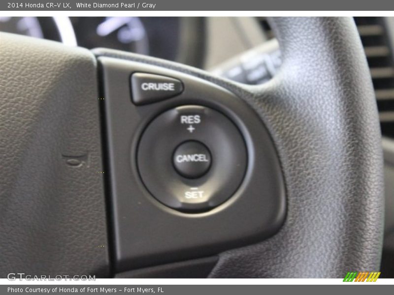 White Diamond Pearl / Gray 2014 Honda CR-V LX