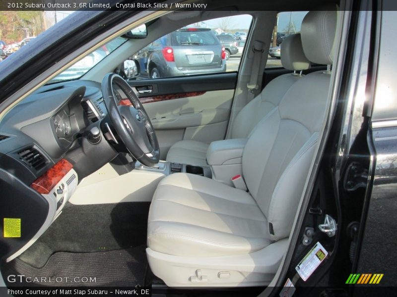 Crystal Black Silica / Warm Ivory 2012 Subaru Outback 3.6R Limited