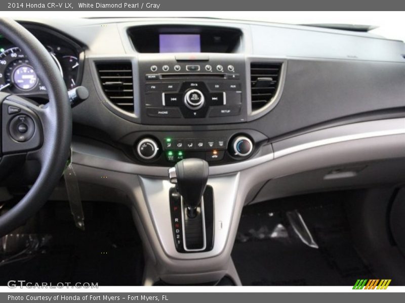 White Diamond Pearl / Gray 2014 Honda CR-V LX