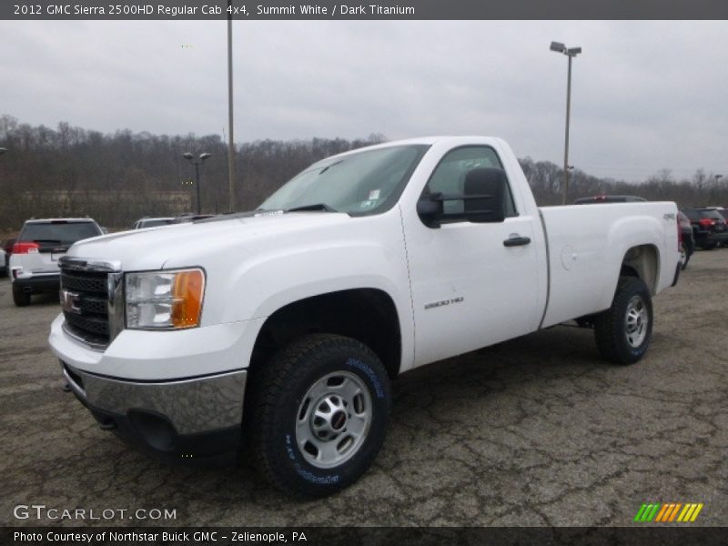 Summit White / Dark Titanium 2012 GMC Sierra 2500HD Regular Cab 4x4