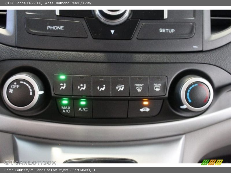 White Diamond Pearl / Gray 2014 Honda CR-V LX