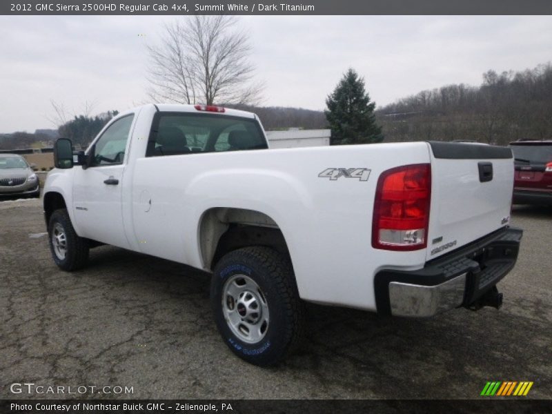 Summit White / Dark Titanium 2012 GMC Sierra 2500HD Regular Cab 4x4
