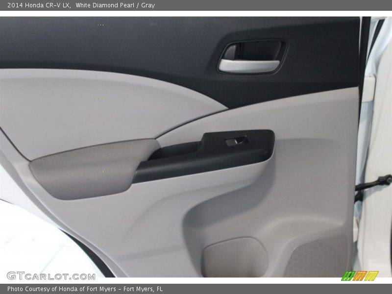 White Diamond Pearl / Gray 2014 Honda CR-V LX