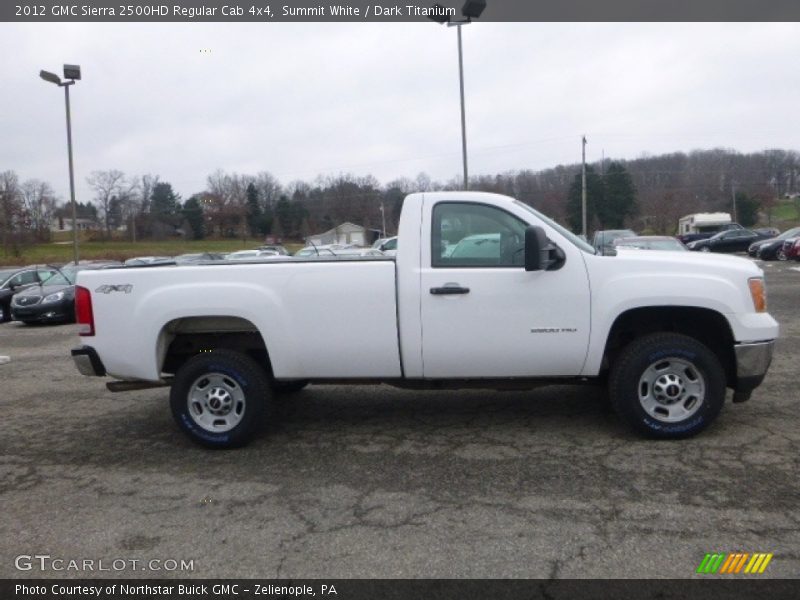 Summit White / Dark Titanium 2012 GMC Sierra 2500HD Regular Cab 4x4