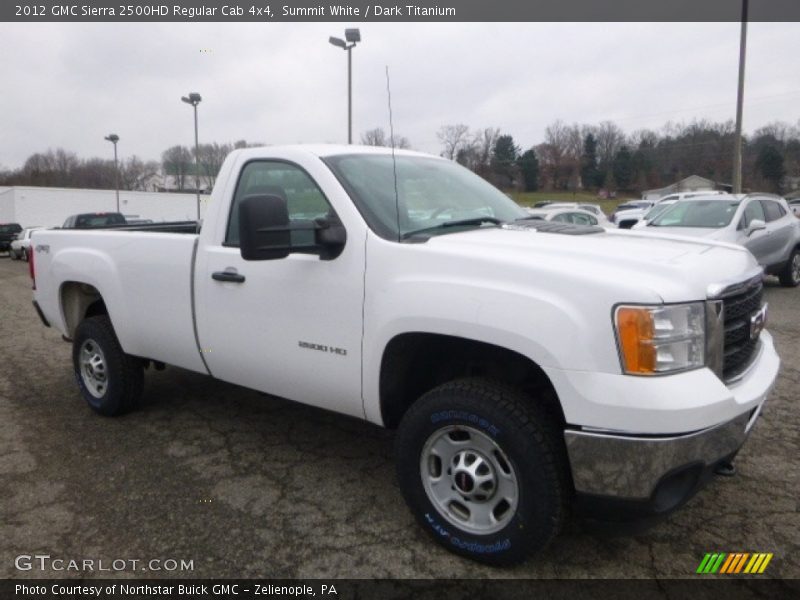 Summit White / Dark Titanium 2012 GMC Sierra 2500HD Regular Cab 4x4