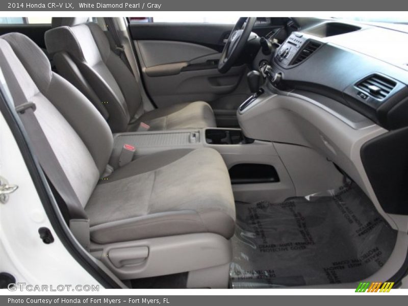 White Diamond Pearl / Gray 2014 Honda CR-V LX