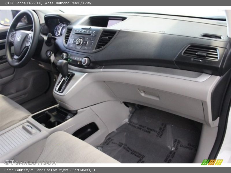 White Diamond Pearl / Gray 2014 Honda CR-V LX