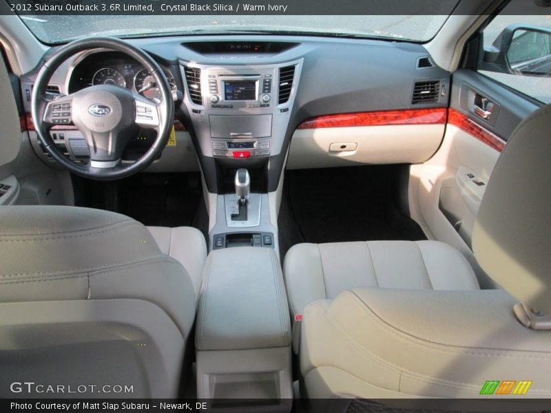 Crystal Black Silica / Warm Ivory 2012 Subaru Outback 3.6R Limited