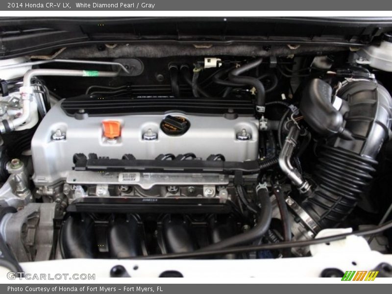 White Diamond Pearl / Gray 2014 Honda CR-V LX