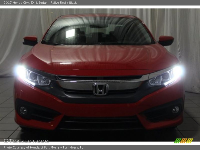 Rallye Red / Black 2017 Honda Civic EX-L Sedan