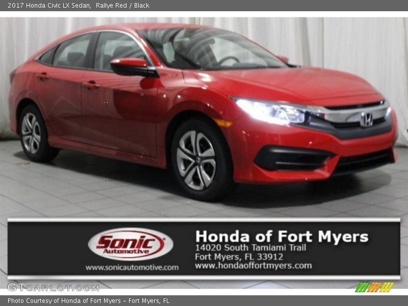 Rallye Red / Black 2017 Honda Civic LX Sedan