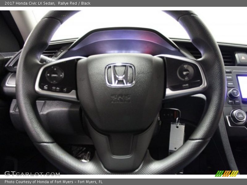 Rallye Red / Black 2017 Honda Civic LX Sedan